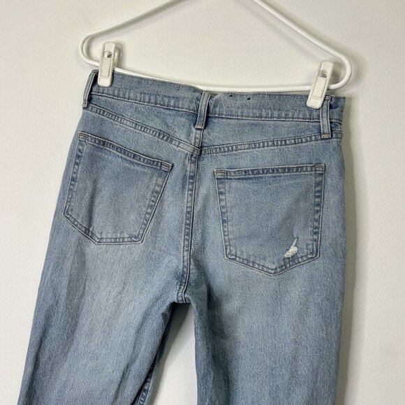 Gap Cheeky Straight High Rise Jeans Womens Size 29 Ankle Distressed Button Fly - Picture 8 of 10